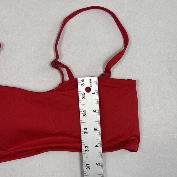 Andie Women's XS The Rio Swim Top Convertible Strap Cherry Red NWT - Picture 6 of 16